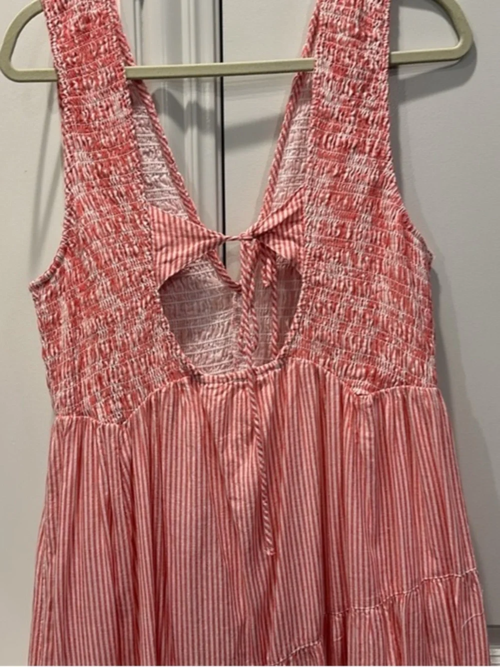 Free People Juno Maxi dress striped guava combo Large